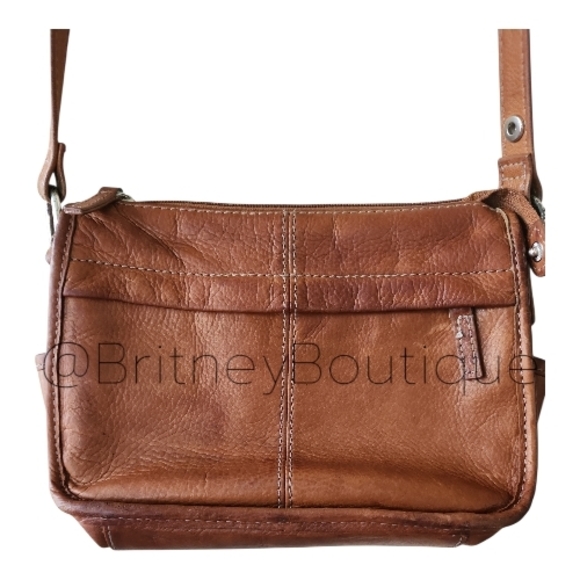 VINTAGE 90S Fossil | Leather Crossbody Bag - Picture 3 of 9